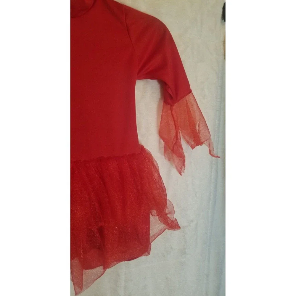 Girls' Target Devil Red Tutu Dress with Attached Horns Size Small (4-6x) - Picture 4 of 11